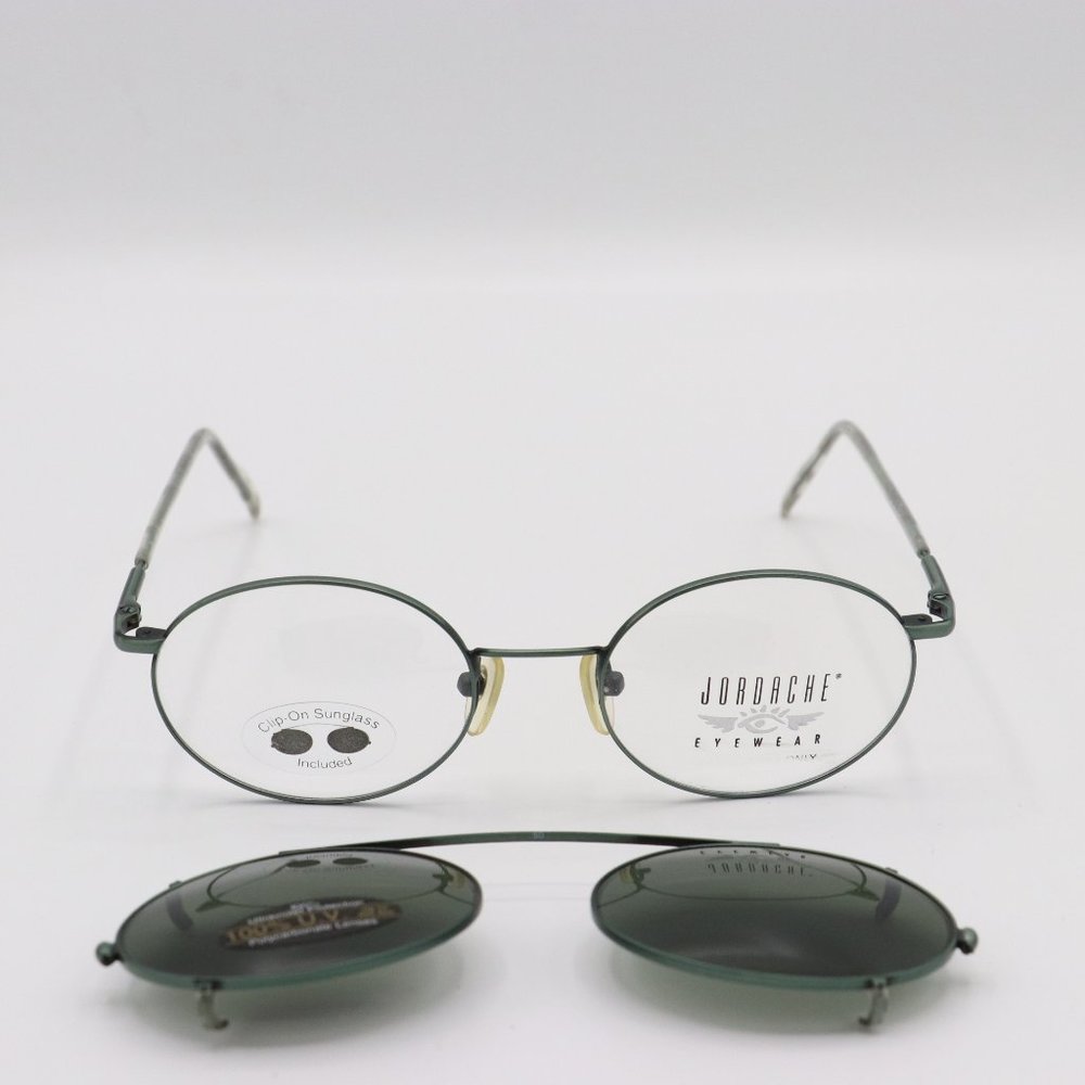 COPY - Jordache Dark Forest Green Clip on Sunglasses - Picture 4 of 7